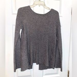 American Eagle open back grey sweater. Size XS